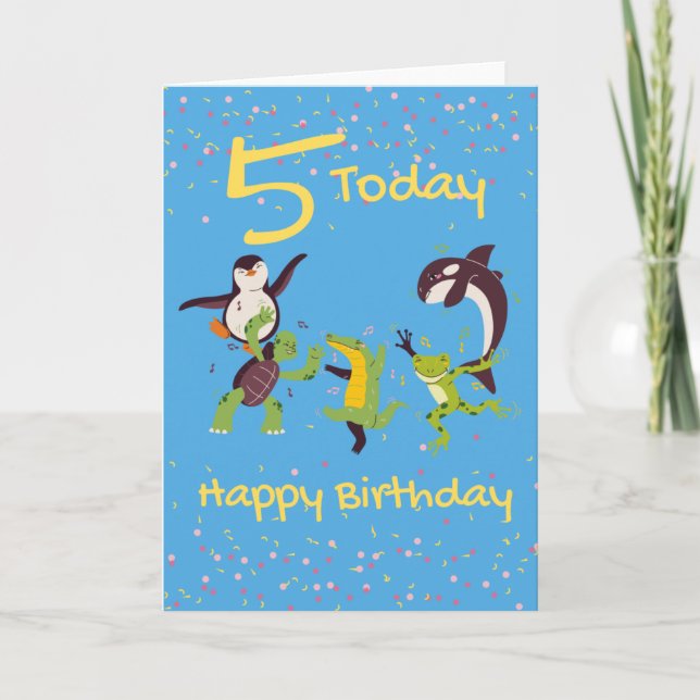 5 Today - Happy Birthday Card (Front)