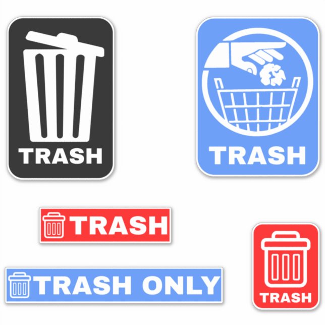 5 Trash Can Collection Sticker (Front)