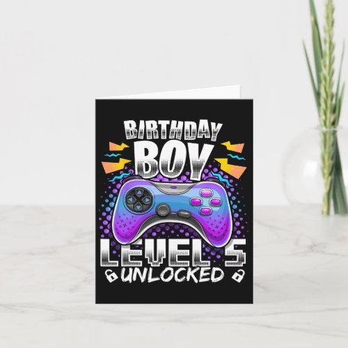 5 Unlocked Video Game 5th Birthday Gamer Boys 1  Card