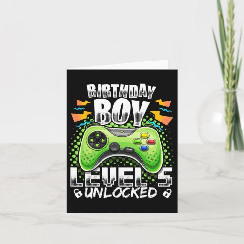 5 Unlocked Video Game 5th Birthday Gamer Gift Boys Card