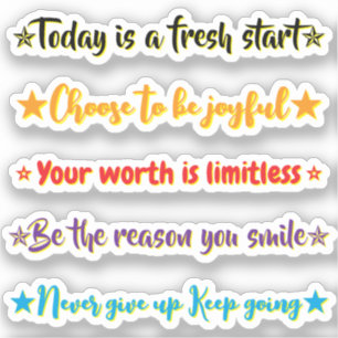 5 Uplifting Quotes Motivational & Inspirational Sticker