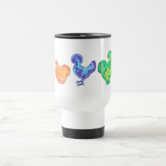 5 watercolor chicken on mug