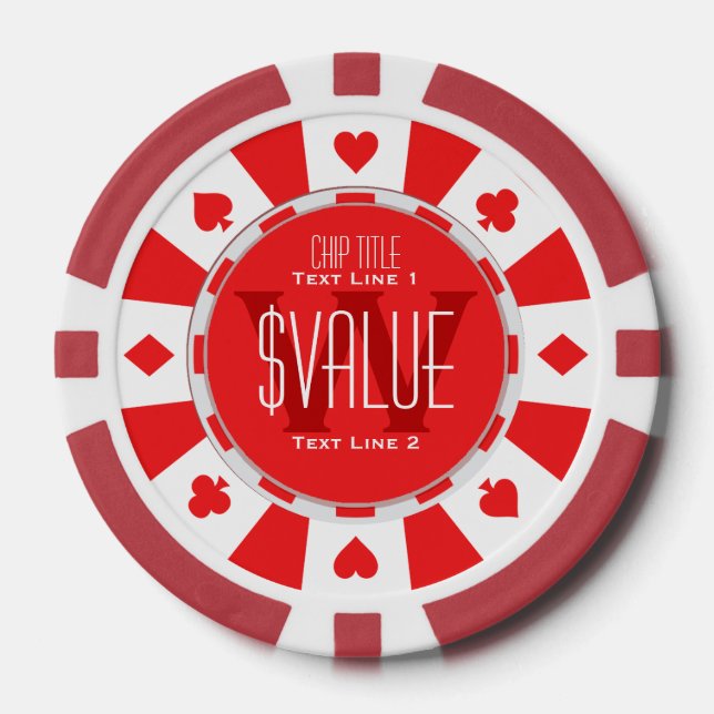5 Ways to Personalize Your Classic Poker Chip (Front)