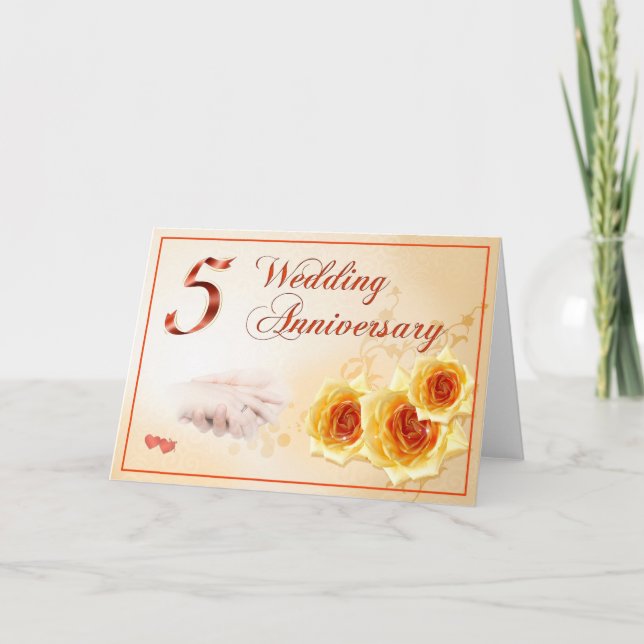 5 Wedding Anniversary Card (Front)