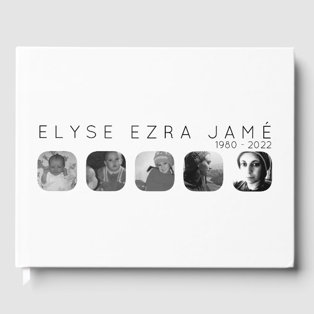 5 window funeral guest book (Front)