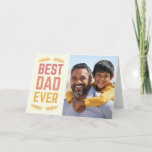 5"x7" "Best Dad Ever" Father's Day Card<br><div class="desc">Personalized Father's Day card with "Best Dad Ever" and yellow laurels</div>
