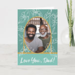 5"x7" Father's Day Card with Modern Leaf Designs
