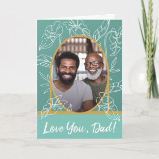 5"x7" Father's Day Card with Modern Leaf Designs