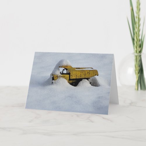 5x7 Folded Card  Snow Plow