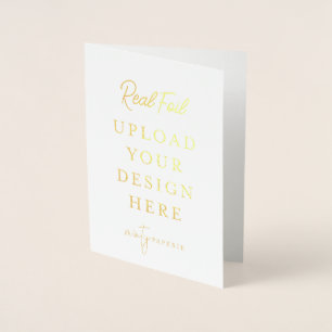 5"x7" Folded Gold Foil Printing - Do It Yourself Card