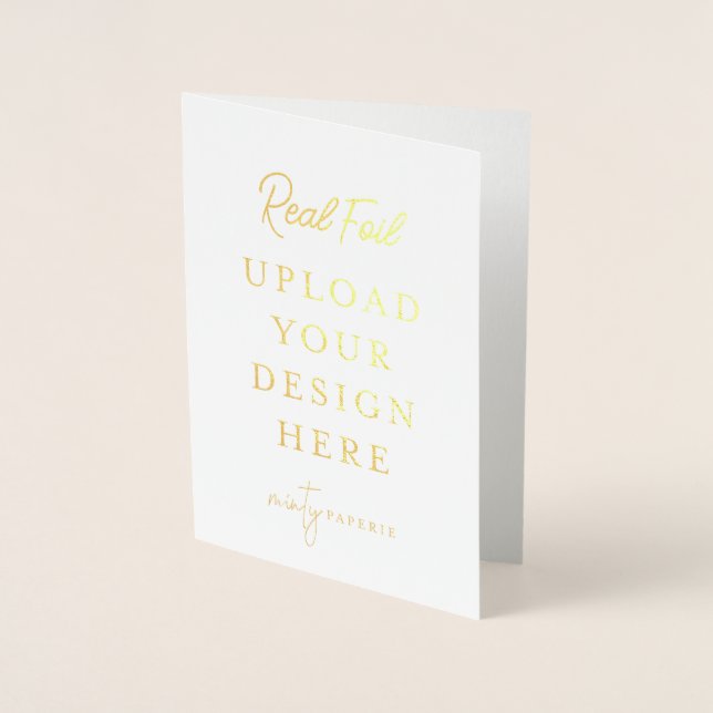 5"x7" Folded Gold Foil Printing - Do It Yourself Card (Front)