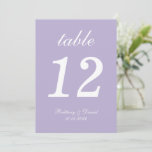5&quot;x7&quot; Lavender Purple Wedding Big Table Number