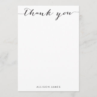 5 x7  Script Font Thank You cards