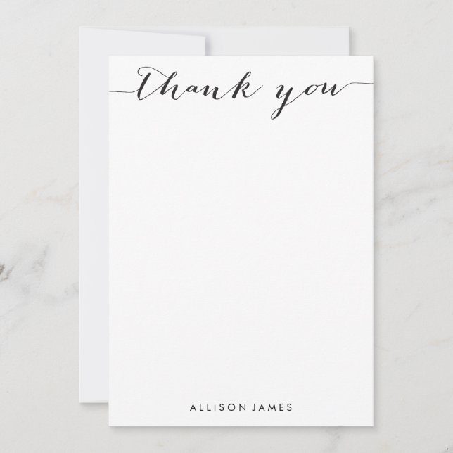 5 x7  Script Font Thank You cards (Front)