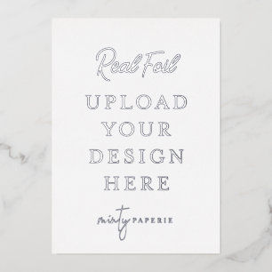 5"x7" Silver Foil Portrait Print - Do It Yourself Foil Invitation