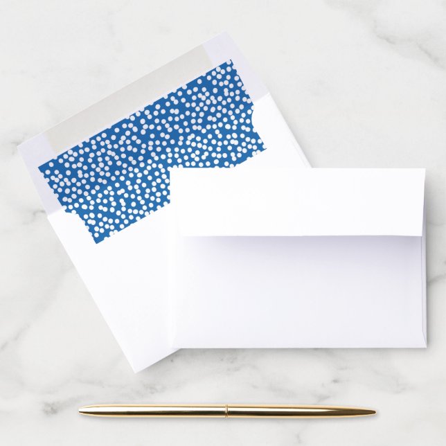 5" x 3.5" Envelope Nebulas Blue Snow Dots Liner (Desk)