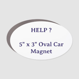 5" x 3" Oval Car Magnet