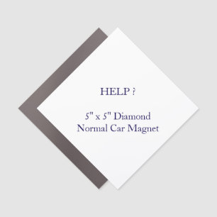 5" x 5" Diamond Normal Car Magnet