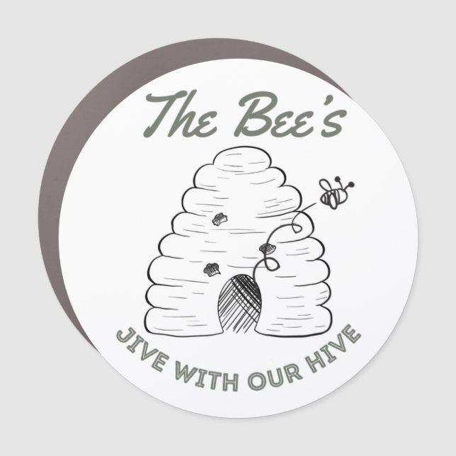 5 x 5 medium Bee magnet (Front)