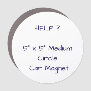 5" x 5" Medium Circle Car Magnet