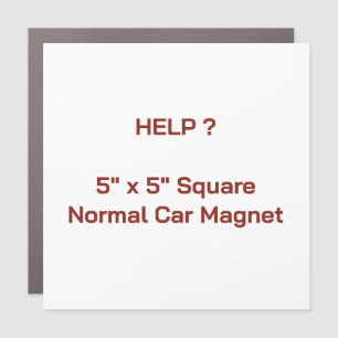 5" x 5" Square Normal Car Magnet
