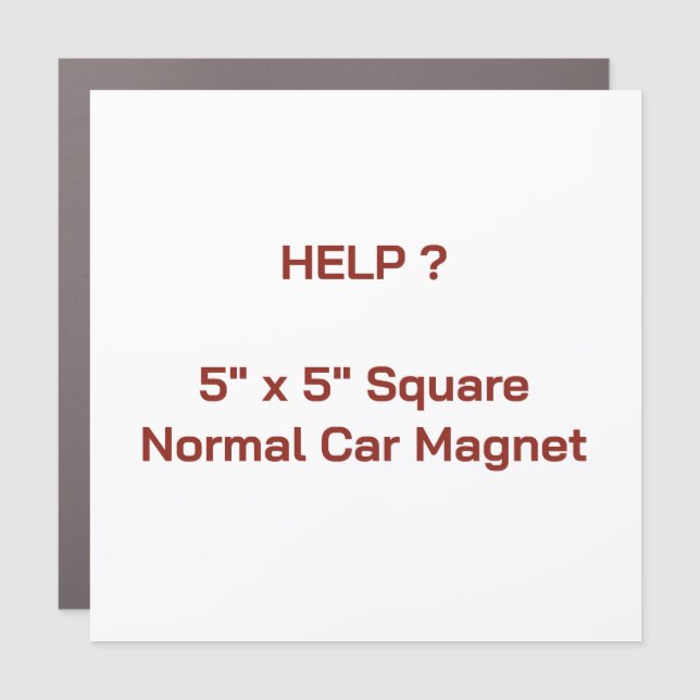 5" x 5" Square Normal Car Magnet (Front)