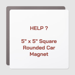 5" x 5" Square Rounded Car Magnet