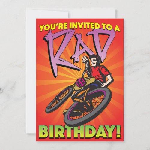 5 X 7 BMX Birthday Invitation