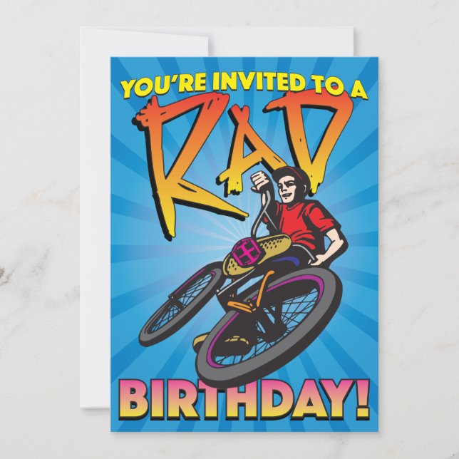 5 X 7 BMX Birthday Invitation (Front)