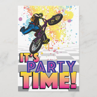 5 X 7 BMX Birthday Invitation
