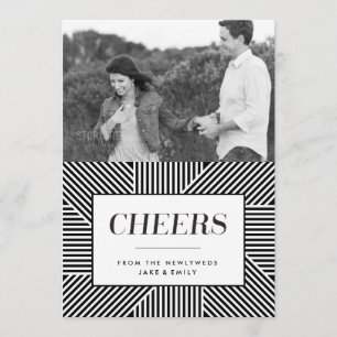 5 x 7 Bold Holiday Engagement, Newlywed card