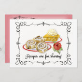 5 x 7 Bridal Shower Recipe Card Desserts Retro (Front/Back)