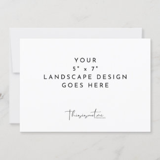5 x 7" Card Printing Landscape Horizontal Template