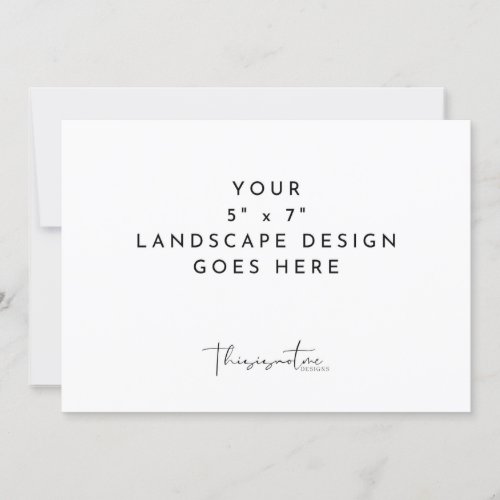 5 x 7 Card Printing Landscape Horizontal Template