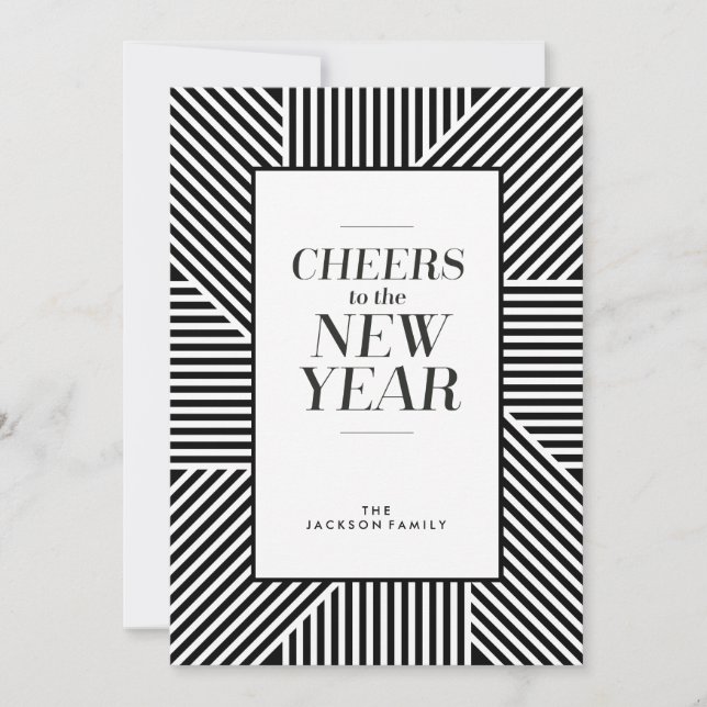 5 x 7 Cheers to the New Year Holiday Card (Front)