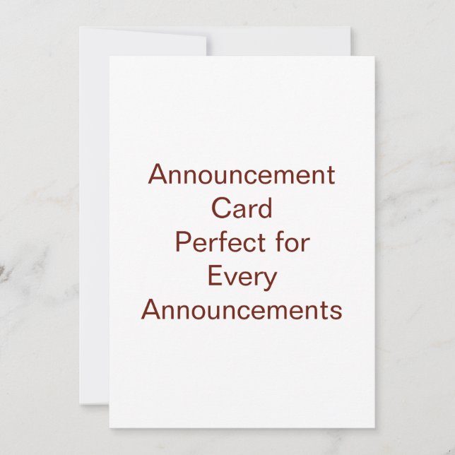 5" x 7" Flat Announcement Card (Front)