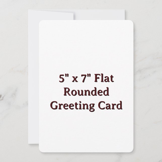 5" x 7" Flat Rounded Greeting Card (Front)