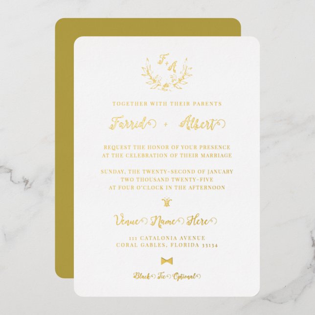 5" x 7" Foil Invitation (Front/Back)
