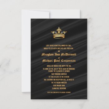 5" X 7" Golden Royal Queen Crown Invitation by zlatkocro at Zazzle