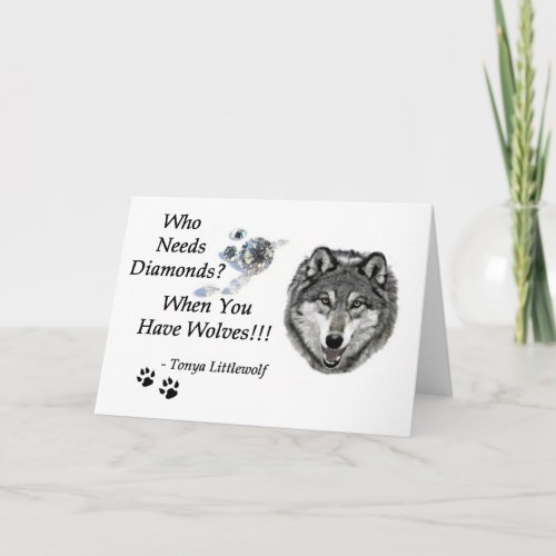 5 x 7  Greeting Card _ Wolf Mtn Sanctuary