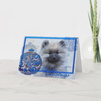 Carolines Treasures SS4626-CO1 Keeshond Winter Snowflakes Holiday Ceramic Ornament 3 in multicolor