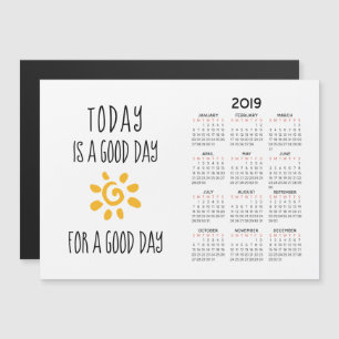 5" x 7" Inspirational 2019 Calendar Flat Magnetic Invitation