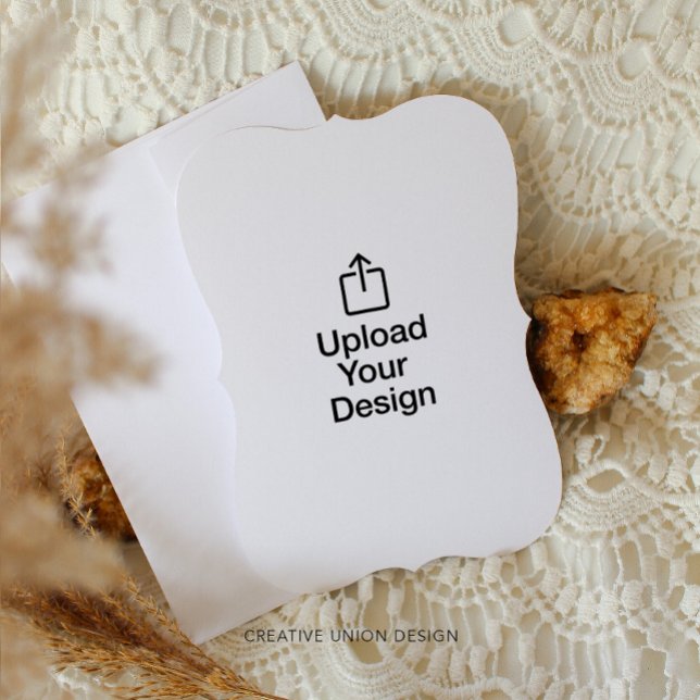 5 x 7 Invitation, Bracket Corner Custom Printed Invitation (Creator Uploaded)