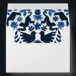 5 x 7 Mexican Otomi Theme Envelopes - White/Navy<br><div class="desc">5x7 Mailing Envelopes with Return Address coordinating with Mexican Otomi Wedding Theme. Can be used to mail: - Wedding Invitations - Save the Date - Bridal Shower This theme inspired by the beautiful Otomi patterns of Mexico! It is hand painted to give it an elegant, timeless, and whimsical look. The...</div>