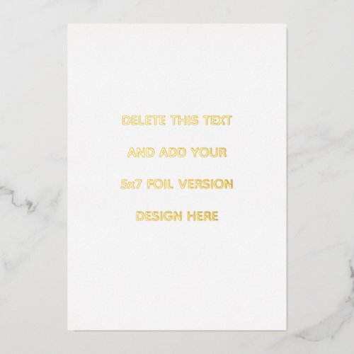 5 x 7" Portrait FOIL Card Printing Template