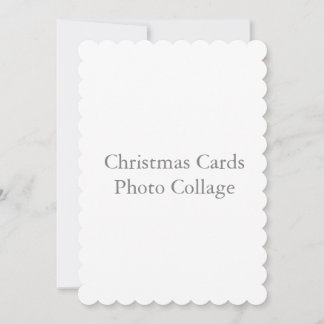 5" x 7" Scalloped christmas cards photo collage