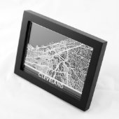 5" X 7" Stainless Steel Cut Cleveland City Map (Front Right)