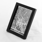 5" X 7" Stainless Steel Cut Dallas Texas City Map (Front Right)