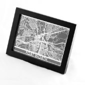 5" X 7" Stainless Steel Cut Fort Worth City Map (Front Right)