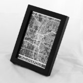 5" X 7" Stainless Steel Cut Indianapolis City Map (Front Right)